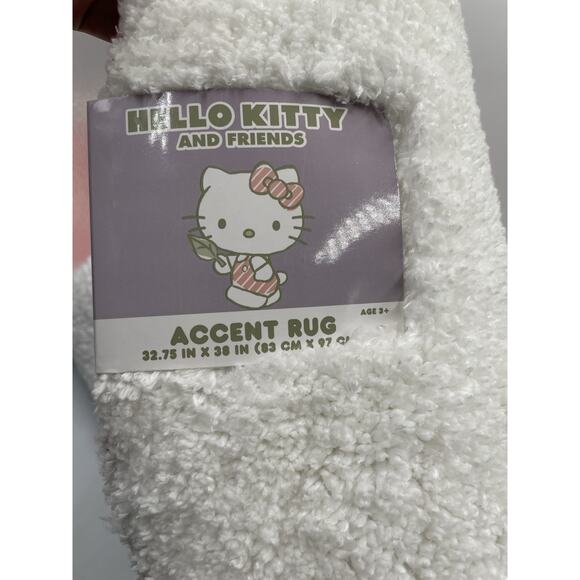 Hello Kitty Face With Bow White/Pink Room Rug 32.75in X 38in NEW With Tags - Picture 5 of 7